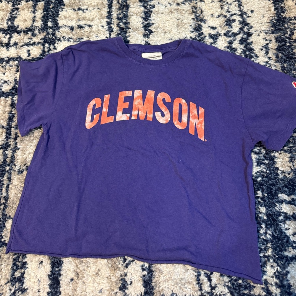 Clemson Purple cropped shirt